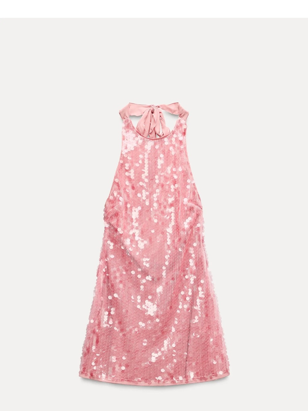 Zara Pink Sequin Backless Mini Dress